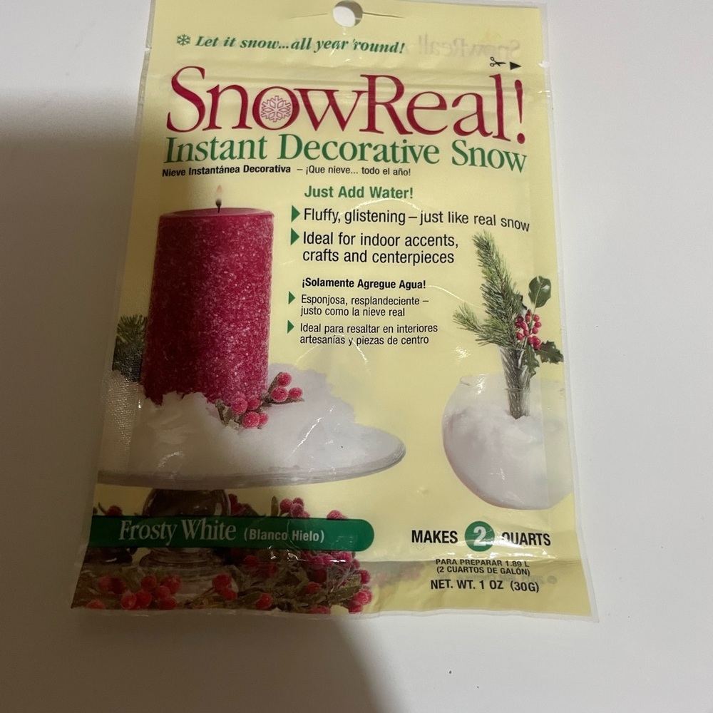Instant Decorative Snow - Frosty White